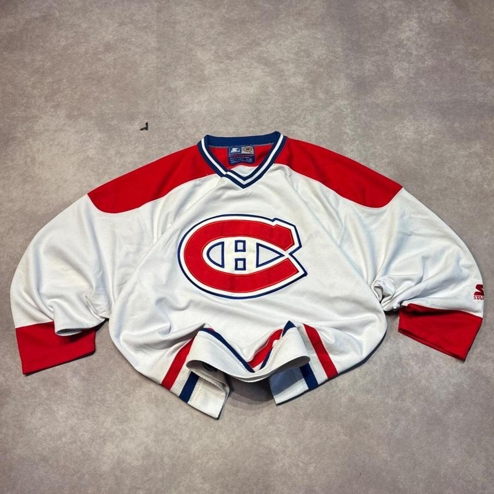 Vintage 90s Montreal Canadiens Starter NHL Hockey Jersey Mens Fits L